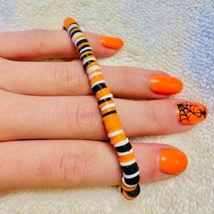Halloween clay bead bracelet